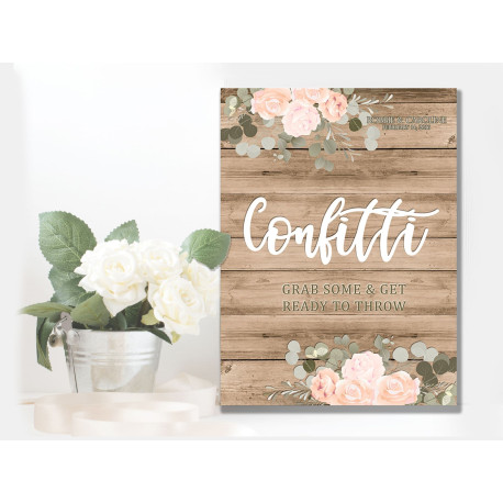 Wedding  Confitti  -  Metal Wall Sign