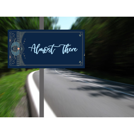 Wedding  Direction Near Almost There  Art Deco -  Metal Wall Sign