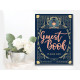 Wedding  Guest Book Art Deco-  Metal Wall Sign