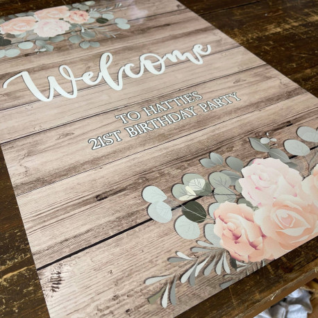 Wedding Welcome  -  Extra Large  Metal Wall Sign