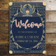 Wedding Welcome  Art Deco -  Extra Large  Metal Wall Sign