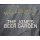 Welcome To Name Beer Garden Personlised Custom Any  Text - Metal Wall Sign