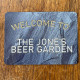 Welcome To Name Beer Garden Personlised Custom Any  Text - Metal Wall Sign