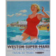 Weston-Super-Mare Smile In Smiling Somerset Britsish Railways - Metal Travel Wall Sign