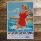 Weston-Super-Mare Smile In Smiling Somerset Britsish Railways - Metal Travel Wall Sign