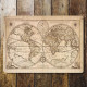 World Map Vintage - Metal Travel Wall Sign