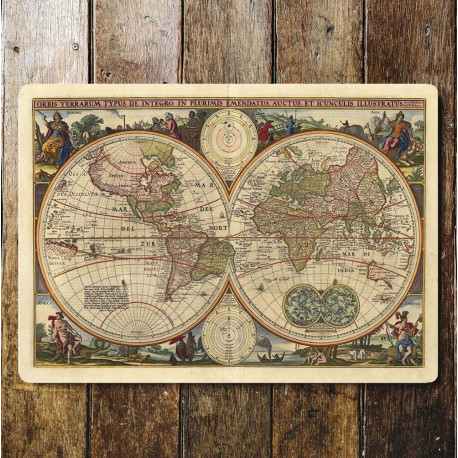 World Map Vintage - Metal Travel Wall Sign (1)