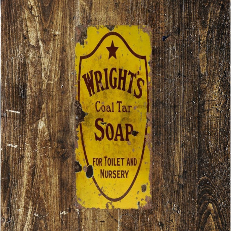 Wrights Soap   - Bathroom  Metal Wall  Sign