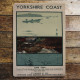 Yorkshire Coast Line Fishing - Metal Travel Wall Sign