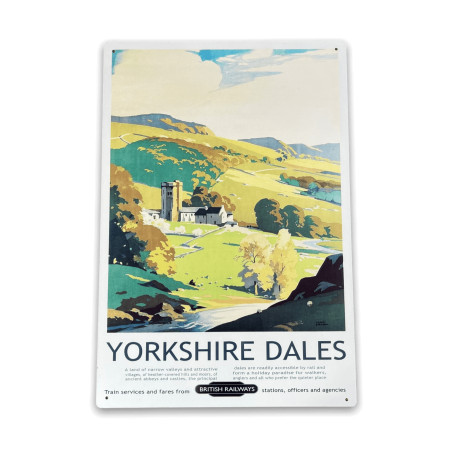 Yorkshire Dales Britsish Railways - Metal Travel Wall Sign