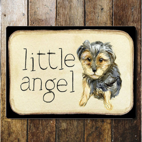 Yorkshire Terrier Dog Pet - Metal Advertising Wall Sign