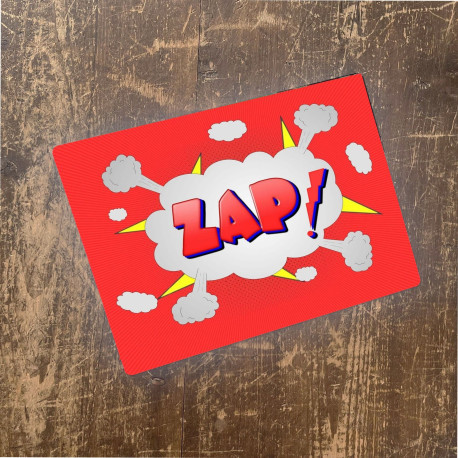 Zap Comic Style writing - Metal Pop Art Wall Sign