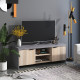 TV Stand for TV up to 55&quot;, 2 Doors TV Cabinet with Open Shelves, TV Unit TV Table for Living Room Bedroom Entertainment Room, 12