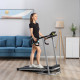 1.25HP Motorised Electric Treadmill, 10km/h Folding Running Machine, Gym Fitness Exercise with LCD Monitor, Grey