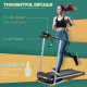 10km/h Unisex Electric Treadmill, Folding Indoor Cardio Treadmill, 1.25HP Motorised Running Jogging Walking Machine, w/ 3 Progra