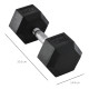 12.5KG Single Rubber Hex Dumbbell Portable Hand Weights Dumbbell Home Gym