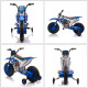 12V Kids Electric Motorcycle Ride-On, with Training Wheels, for Ages 3-6 Years - Blue