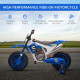 12V Kids Electric Motorcycle Ride-On, with Training Wheels, for Ages 3-6 Years - Blue