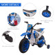 12V Kids Electric Motorcycle Ride-On, with Training Wheels, for Ages 3-6 Years - Blue