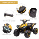 12V Ride-On Quad Bike w/ Music, Horn, for Ages 3+ Years - Yellow