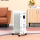 1500W Digital Oil Filled Radiator, 7 Fin, Portable Electric Heater with LED Display, Built-in Timer, 3 Heat Settings, Safety Cut