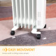 1500W Oil Filled Radiator, 7 Fin Portable Electric Heater with LED Display, 24H Timer, 3 Heat Settings, Adjustable Thermostat, S