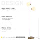 2 Lights Tree Floor Lamp for Living Room with Globe Lampshade, Standing Lamp for Bedroom, Bulb not Included, Gold Tone