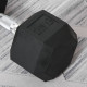 20KG Single Rubber Hex Dumbbell Portable Hand Weights Dumbbell Home Gym