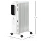 2000W Oil Filled Radiator, 9 Fin Portable Electric Heater with LED Display, 24H Timer, 3 Heat Settings, Adjustable Thermostat, S