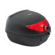 Motorcycle Top Box with Reflectors, 24L Luggage Case, Secure &amp; Waterproof, Black/Red | Aosom UK