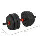 25kg 2 IN 1 Adjustable Dumbbells Weight Set, Dumbbell Hand Weight Barbell for Body Fitness, Lifting Training for Home, Office, G