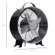 10&quot; 2-Speed Electric Table Desk Fan w/ Safety Guard Anti-Slip Feet Portable Personal Cooling Fan Home Office Bedroom Black