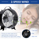 10&quot; 2-Speed Electric Table Desk Fan w/ Safety Guard Anti-Slip Feet Portable Personal Cooling Fan Home Office Bedroom Black