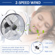 10&quot; 2-Speed Electric Table Desk Fan w/ Safety Guard Anti-Slip Feet Portable Personal Cooling Fan Home Office Bedroom White