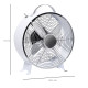 10&quot; 2-Speed Electric Table Desk Fan w/ Safety Guard Anti-Slip Feet Portable Personal Cooling Fan Home Office Bedroom White