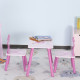 3 Pcs Kids and Table Chair Set Princess &amp; Crown Theme Home Furniture Pretty Gift 2-4 Years Pink