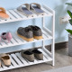 3-Tier Shoe Rack Wood Frame Slatted Shelves Spacious Open Hygienic Storage Home Hallway Furniture Family Guests 70L x 26W x 57.5