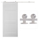 Wooden Sliding Door Kit Stainless Steel Smooth Operation Hardware Track Kit System Unit For Single Door 2000mm