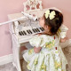 37 Keys Kids Piano Mini Electronic Keyboard Light Kids Musical Instrument Educational Game Children Grand Piano Toy Set w/Stool 