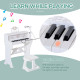 37 Keys Kids Piano Mini Electronic Keyboard Light Kids Musical Instrument Educational Game Children Grand Piano Toy Set w/Stool 