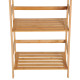 Bamboo Ladder Shelf, 4-Tier Bookshelf, Freestanding Bookcase for Living Room, Study, Bedroom, Home Office, 48 x 31.5 x 120cm, Na