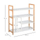 4 Tier Shoe Racks Storage Stand Shelf Organizer Wood Frame 78 x 68 x 26 cm Hallway Furniture