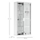 4 Tier Stainless Steel Wall Mounted Medicine Cabinet Glass Lockable Door Storage Shelves Houseware Bathroom Furniture 60Hx30Wx12