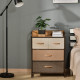 4-Drawer Dresser, 3-Tier Storage Organizer, Tower Unit for Bedroom Hallway Closets with Steel Frame Wooden Top