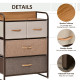 4-Drawer Dresser, 3-Tier Storage Organizer, Tower Unit for Bedroom Hallway Closets with Steel Frame Wooden Top