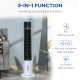 Portable Air Cooler, 3L Tank Evaporative Ice Cooling Tower Fan with 3 Modes, 3 Speeds, Remote, Timer, 60° Oscillating, Portable 