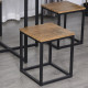 5 Piece Dining Table and Chairs Set 4, Industrial Space Saving Table and Chairs with Metal Frame, Square Kitchen Table and Stool