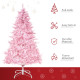 5FT Artificial Christmas Tree Holiday Xmas Holiday Tree Decoration with Automatic Open for Home Party, Pink