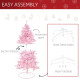 5FT Artificial Christmas Tree Holiday Xmas Holiday Tree Decoration with Automatic Open for Home Party, Pink