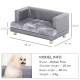 PawHut Dog Sofa Bed for Small-Sized Dogs, Elevated Pet Chair with PU Cover, Soft Cushion, Cat Couch Lounger with Anti-slip Legs 